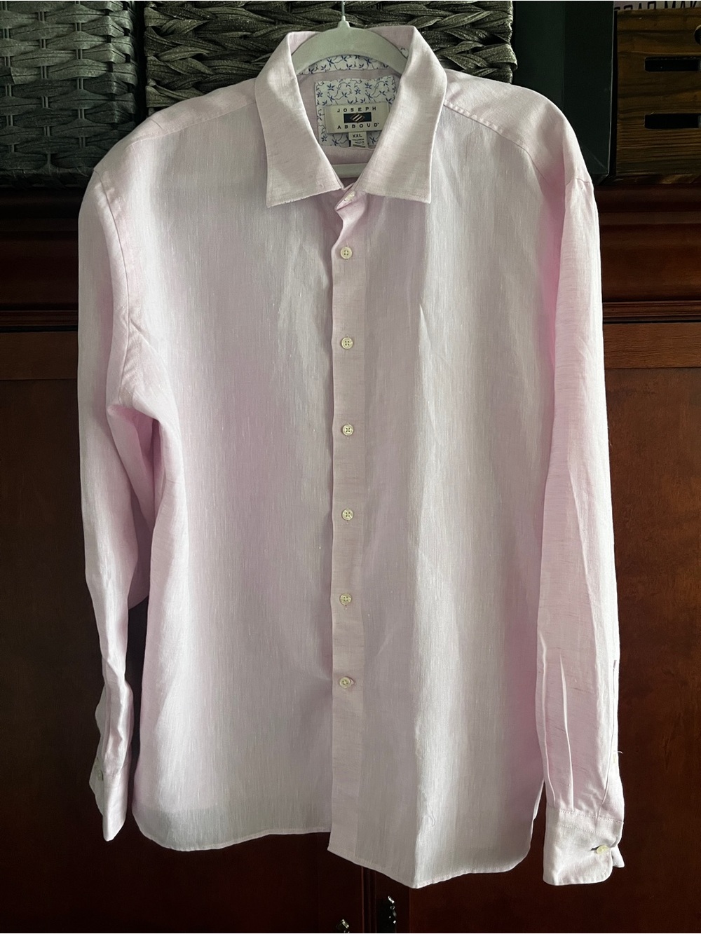 Joseph Abboud Pale Pink Casual Button-Down Shirt